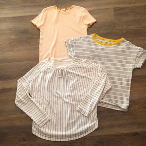Bundle of Zara girls striped shirts
